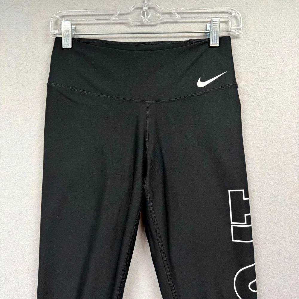 Nike Sportswear Leggings Womens XS 26x28* Black Just Do It Gym Athletic Training